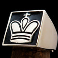 Perfectly crafted Men's Chess Player Ring King's Crown Black -