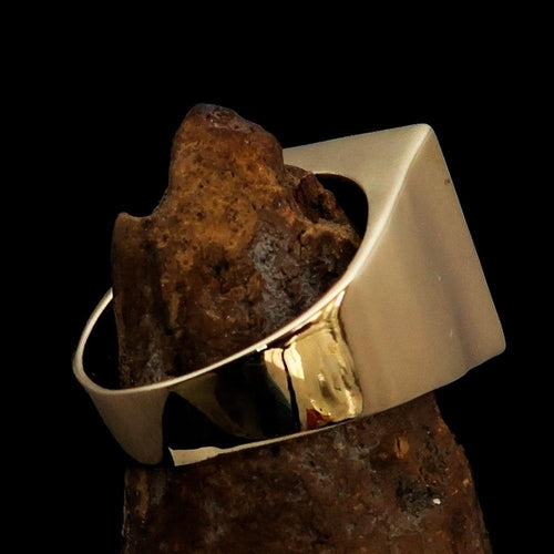 Perfectly crafted Men's Chess Player Ring Queen's Crown Black - Solid