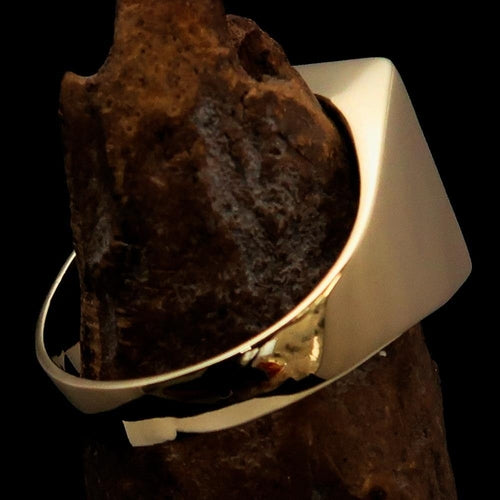 Perfectly crafted Men's Chess Player Ring Orange King's Crown - Solid