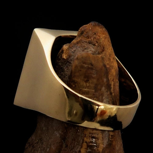 Excellent crafted Men's Chess Ring red Horse Head - Solid Brass