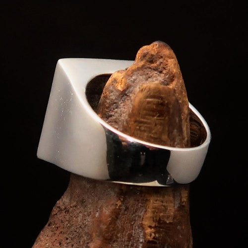 Perfectly crafted Two-Tone Matte Men's Chess Player Ring Queen's Crown