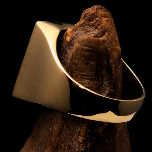 Excellent crafted Men's Chess Ring Black Horse Head - Solid Brass