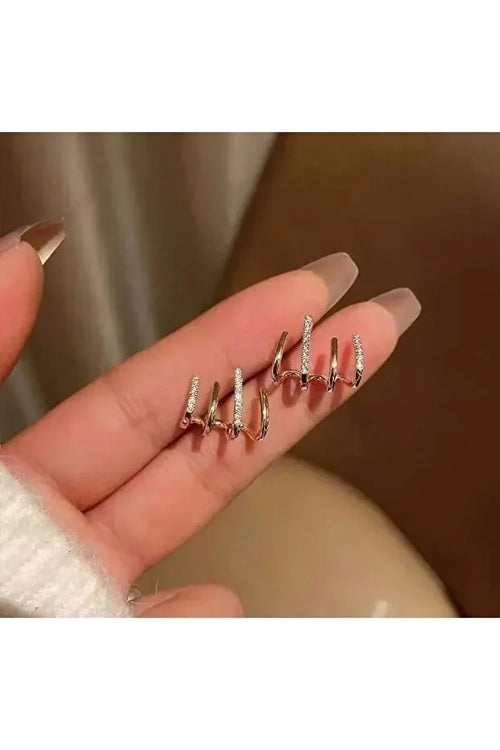 Multi Zircon Stone Earrings for Women Dainty Sparkling Elegant Jewelry