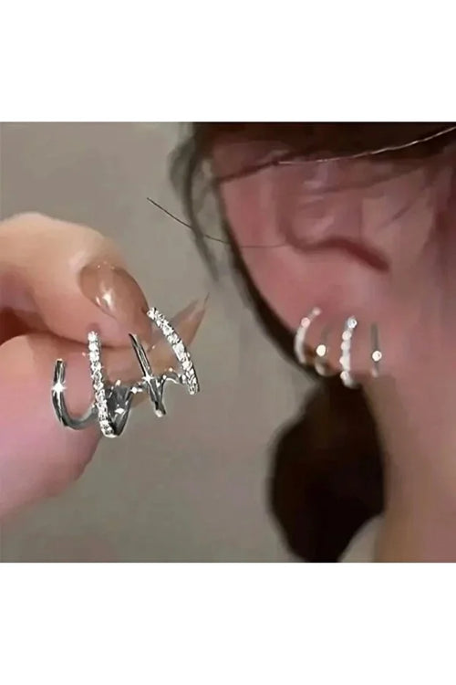 Multi Zircon Stone Earrings for Women Dainty Sparkling Elegant Jewelry